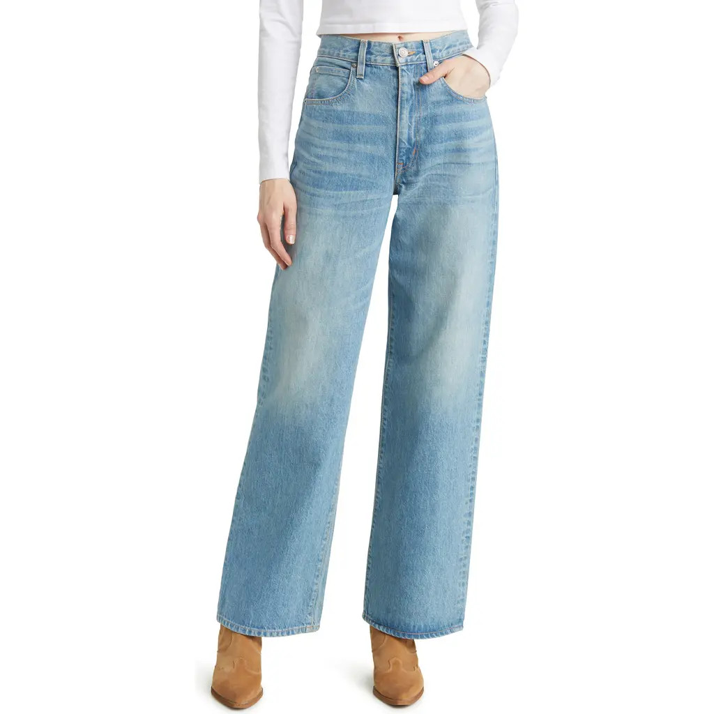 SLVRLAKE Grace Cotton Wide Leg Jeans in Sweet Thing at Nordstrom, Size 29 | Nordstrom