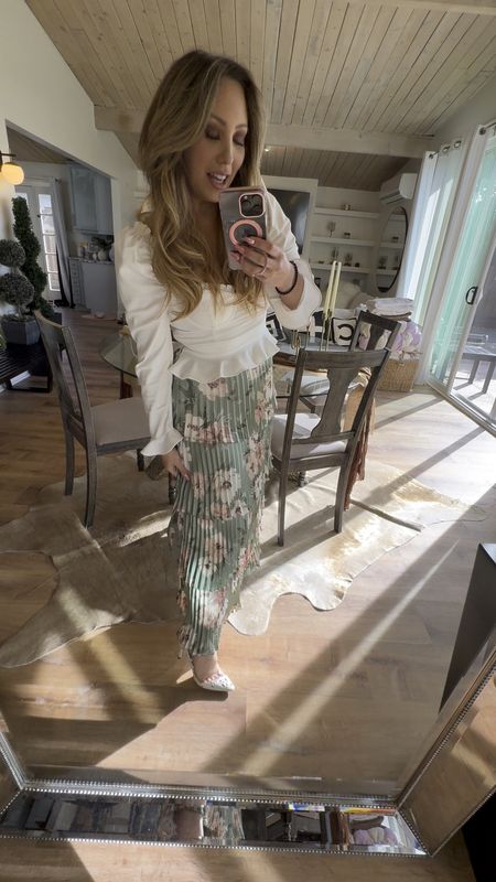 How cute and perfect is this outfit for Easter and/or brunch this Spring ?! Abercrombie nailed it as far as their colors and gorgeous layered/tiered skirt goes . I actually bought the matching top but decided to pair it with one of my favorite Revolve tops that I think goes perfect with the skirt. Comment 🌺 below if you love this look as much as I do! 😍

#LTKstyletip #LTKSeasonal #LTKVideo