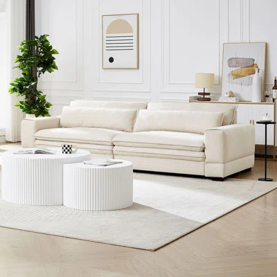 Mid - Century Inspired Modern Upholstered Sofa Couch Ideal For Livingroom, Bedroom, Apartment And Home Office | Wayfair North America