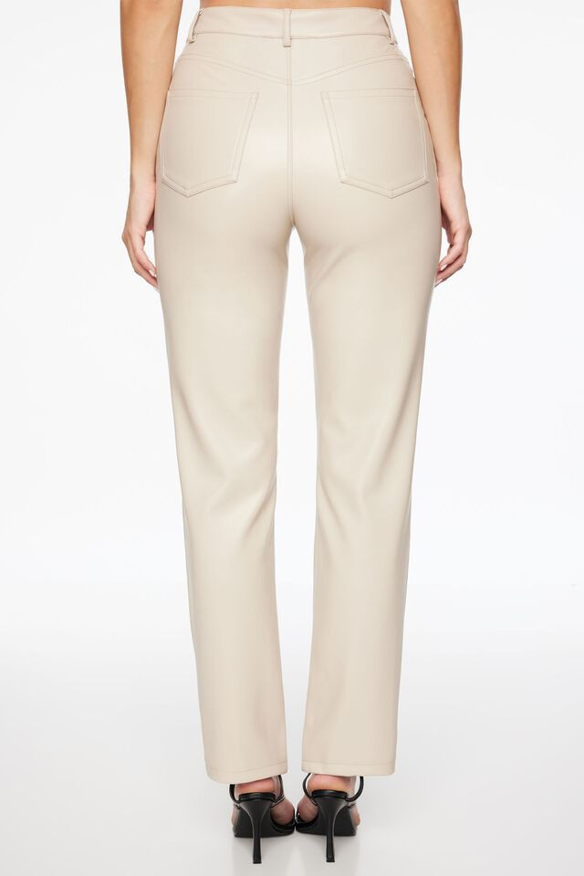 Gisele Faux Leather Straight Leg Pants | Dynamite Clothing