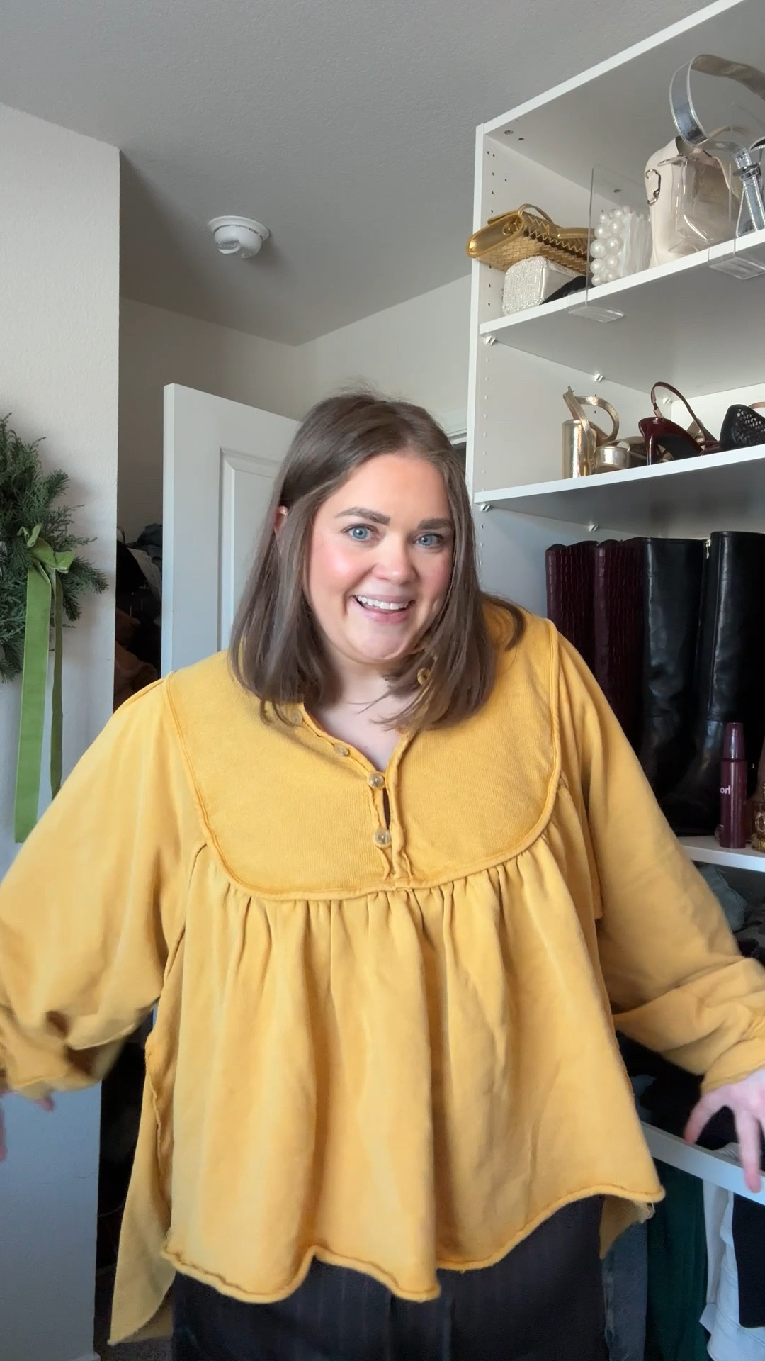 Free people sweatshirt top wearing xl 

#LTKPlusSize #LTKFindsUnder100