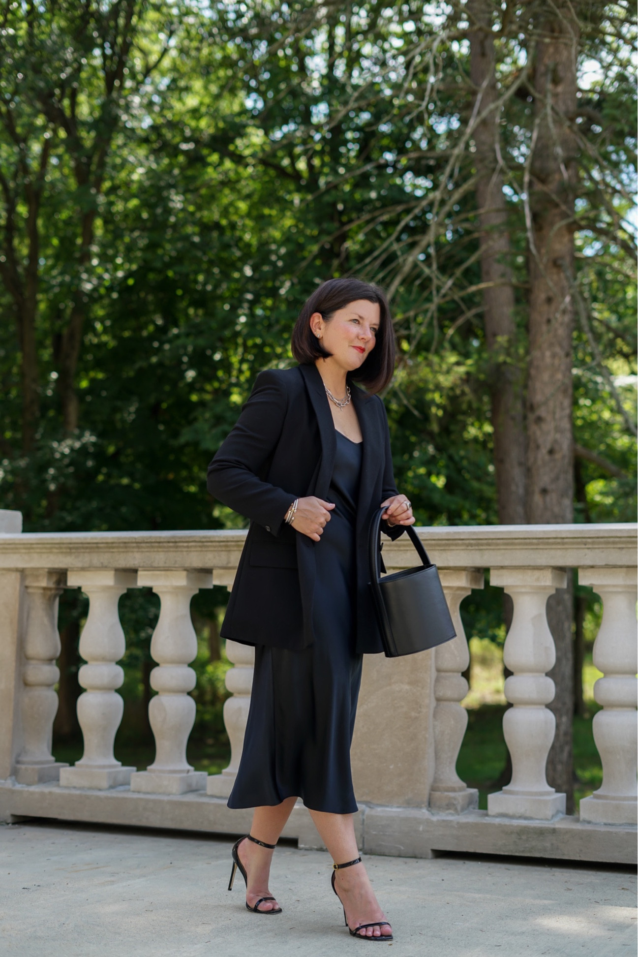 Quince silk slip dress, black dress, fall outfit, fall wardrobe, sustainable dress

#LTKstyletip #LTKunder100 #LTKSeasonal