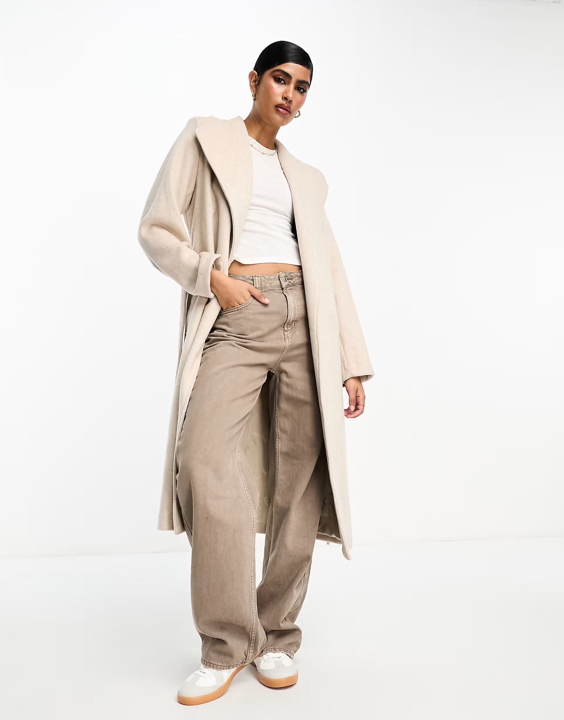 Selected Femme belted formal coat in cream | ASOS | ASOS (Global)