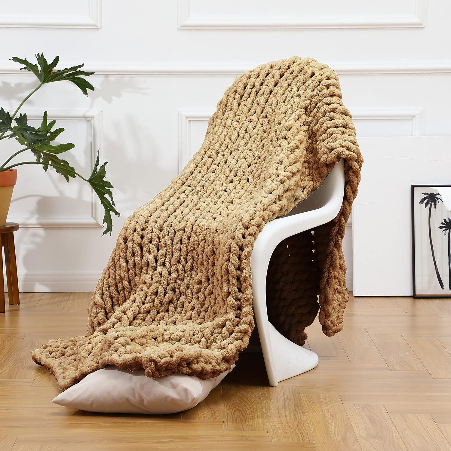 Comtest Chunky Knit Blanket Handmade Soft Throw Blanket Cozy and Warm Cable Knit Blanket for Sofa... | Amazon (US)