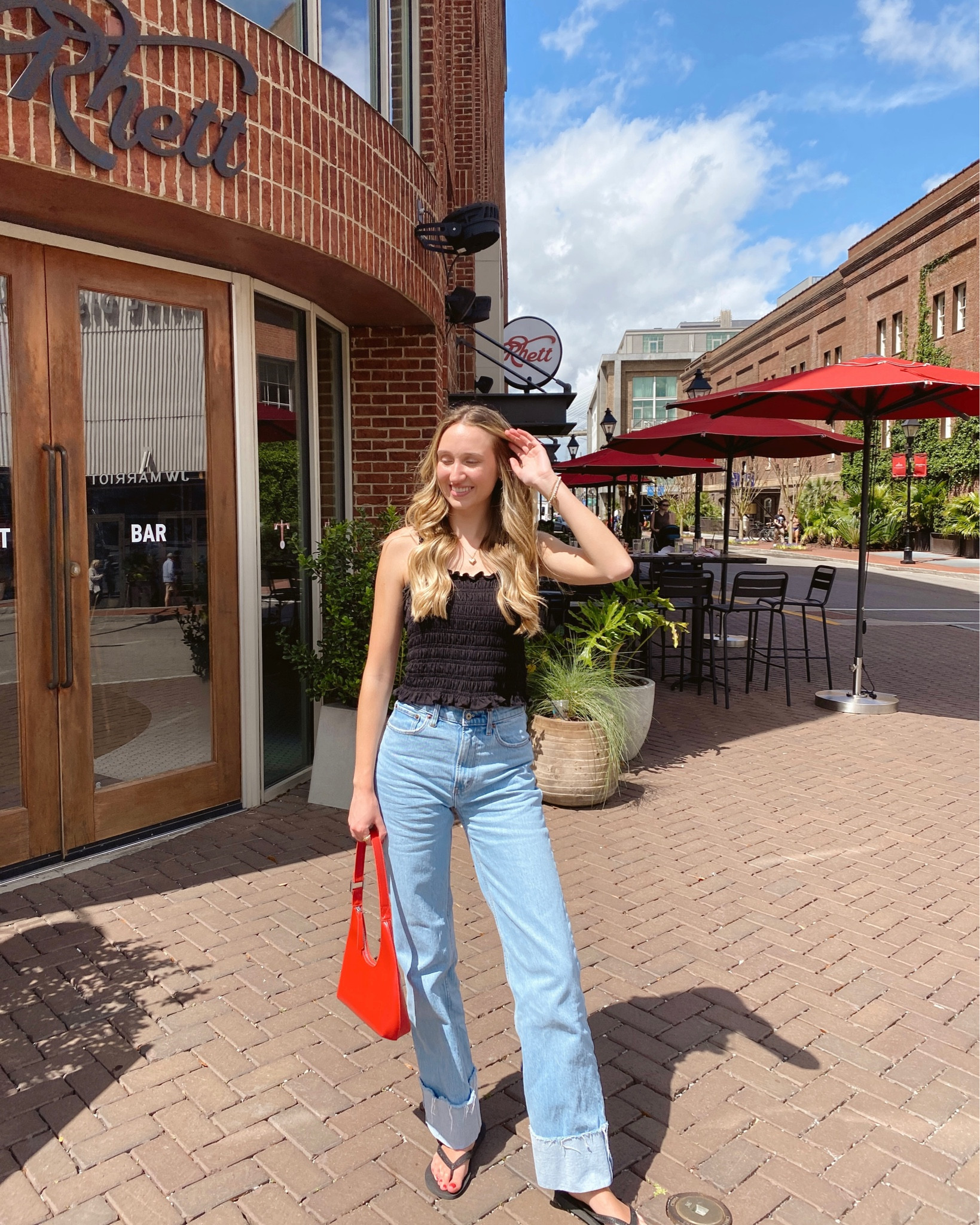 top: size small
jeans: size 25 long

spring outfit, spring ootd, black tank, red purse outfit, casual style

#LTKSeasonal #LTKstyletip #LTKfindsunder50
