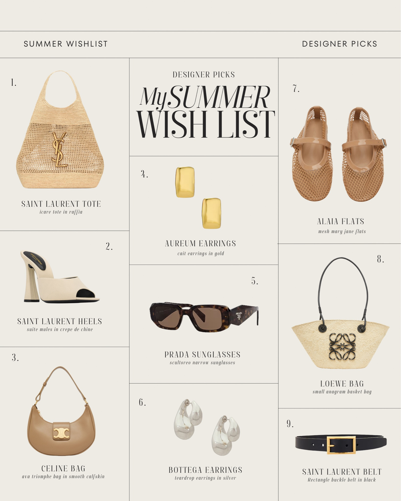 Designer picks - My Summer ‘24 Wishlist