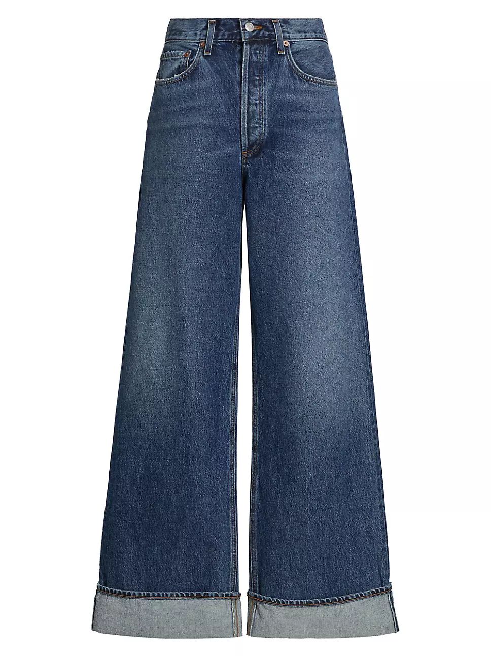 Dame Wide-Leg Cuffed Jeans | Saks Fifth Avenue