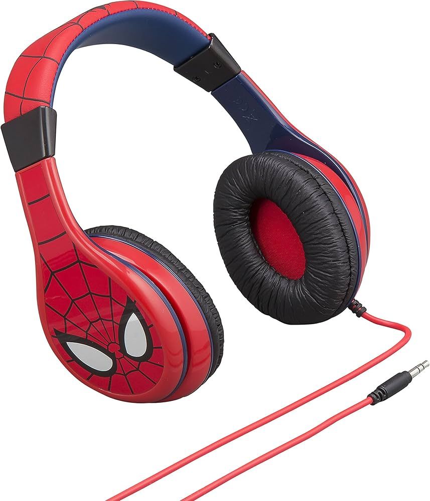 eKids Spiderman Kids Headphones, Adjustable Headband, Stereo Sound, 3.5Mm Jack, Wired, Tangle-Fre... | Amazon (US)