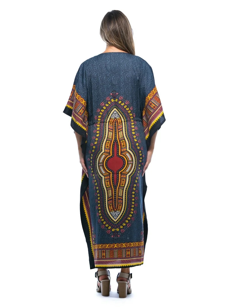 Riviera Sun Long Dashiki Caftan / Caftans for Women (Black, Large / X-Large) | Walmart (US)