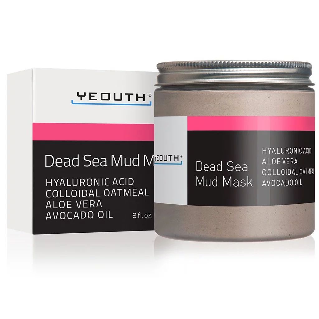 YEOUTH Dead Sea Mud Face Mask with Hyaluronic Acid, Aloe, Oatmeal, and Avocado, Minimizes Pores, ... | Walmart (US)