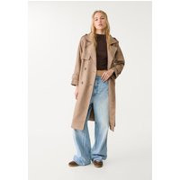 Langer Trenchcoat in Wildlederimitat - Mäntel für Damen | Stradivarius Deutschland | Stradivarius DE