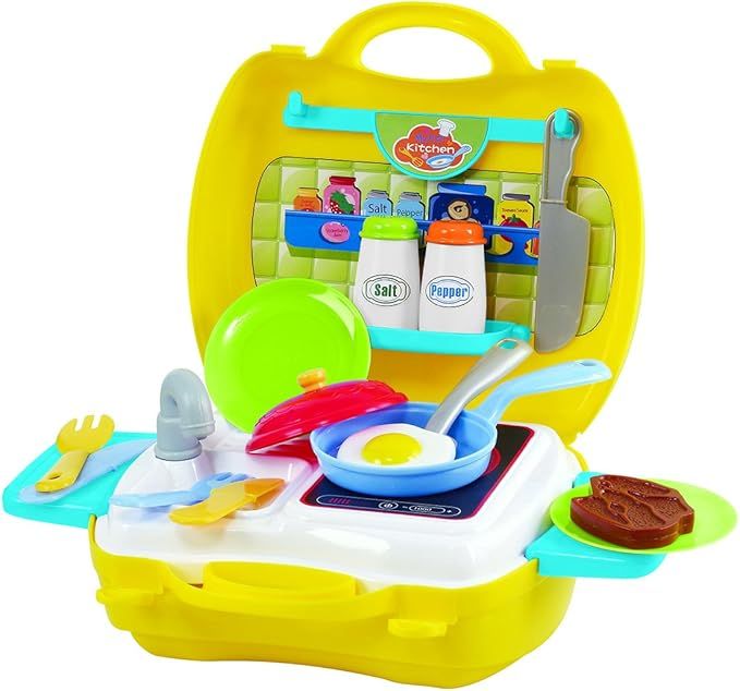 PlayGo My Carry-Along Kitchen Toy Set | Pretend Mini Chef Playset Fun Activity | Role Play Kitche... | Amazon (US)