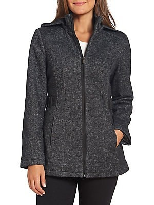 Seamed Cotton-Blend Hooded Jacket | Lord & Taylor