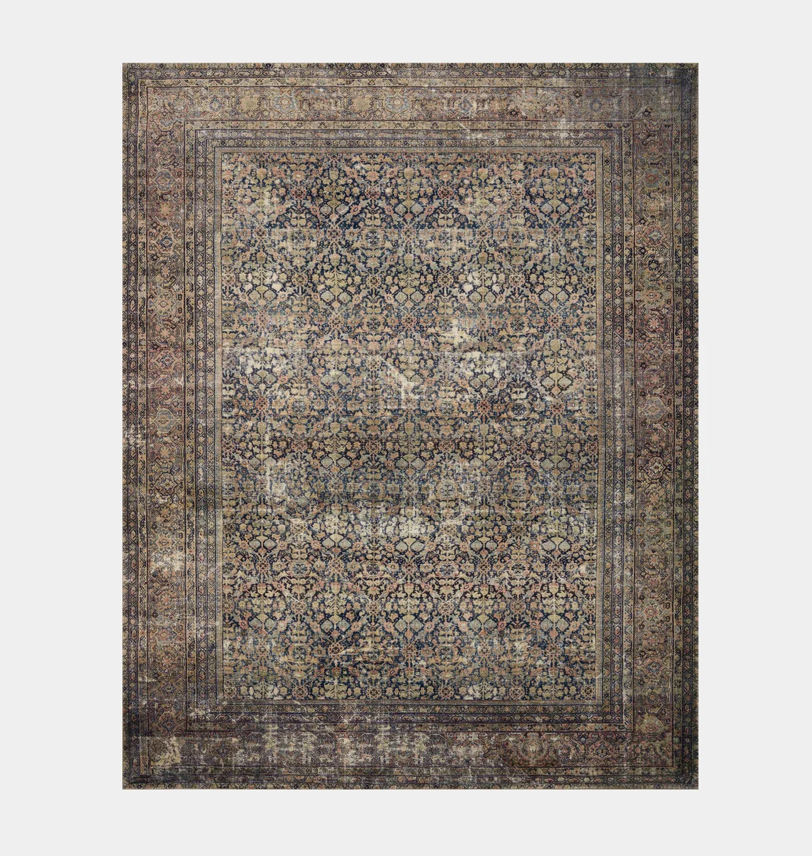 Morgan MOG-03 Denim / Multi Area Rug | Shoppe Amber Interiors | Amber Interiors