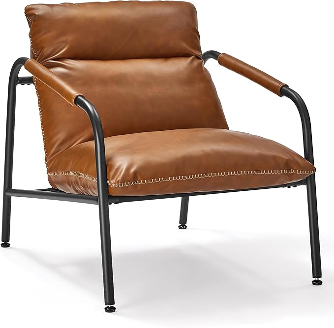 VASAGLE EKHO Collection - Accent Chair, Metal Framed Armchair, Synthetic Leather with Stitching, ... | Amazon (US)