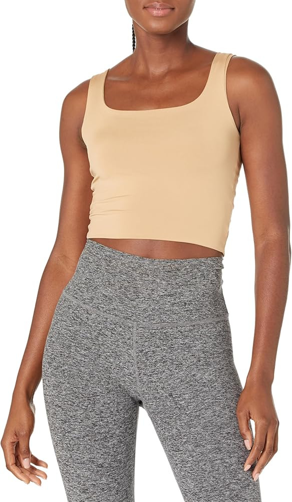 Artfish Women's Sleeveless Strappy Tank Square Neck Double Layer Workout Fitness Casual Basic Cro... | Amazon (US)