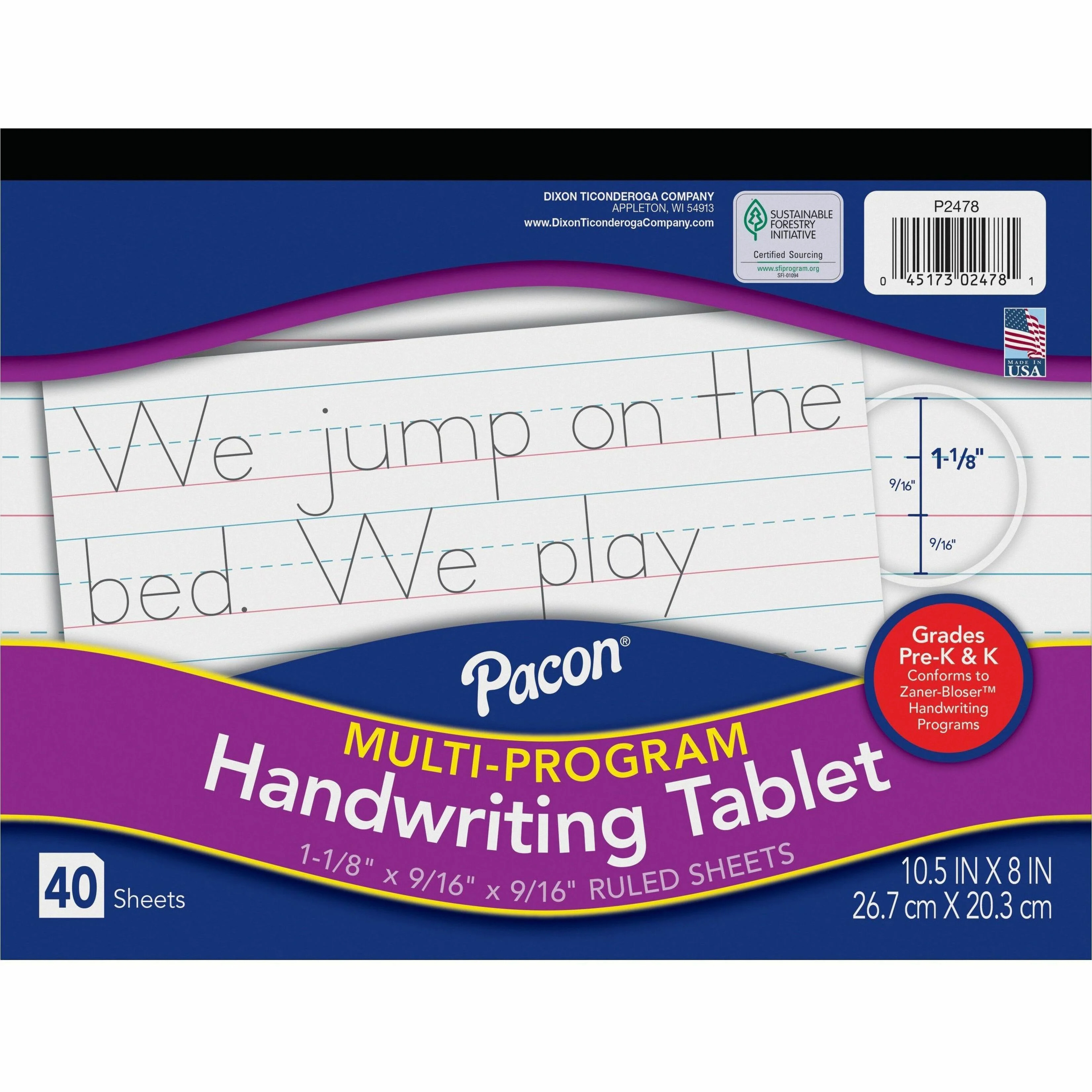 Pacon, PAC2478, Multi-Program Handwriting Tablet, 1 Each | Walmart (US)