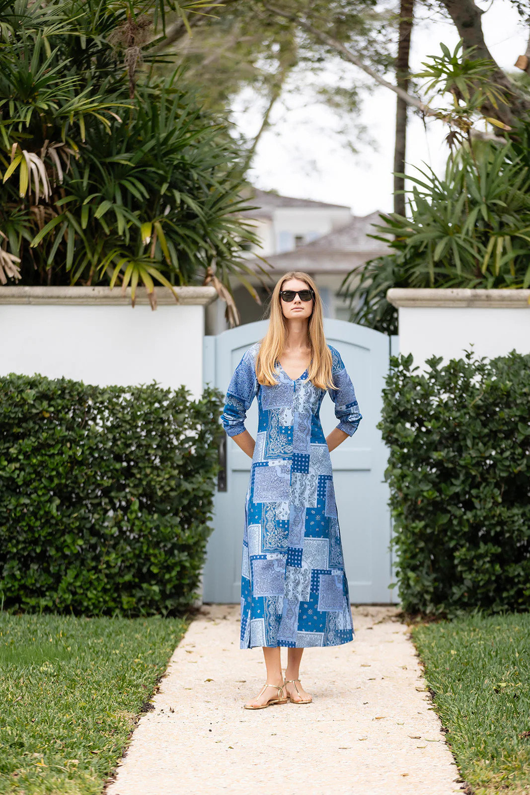 Gabriella Dress - Chambray Bandana | Julia Amory