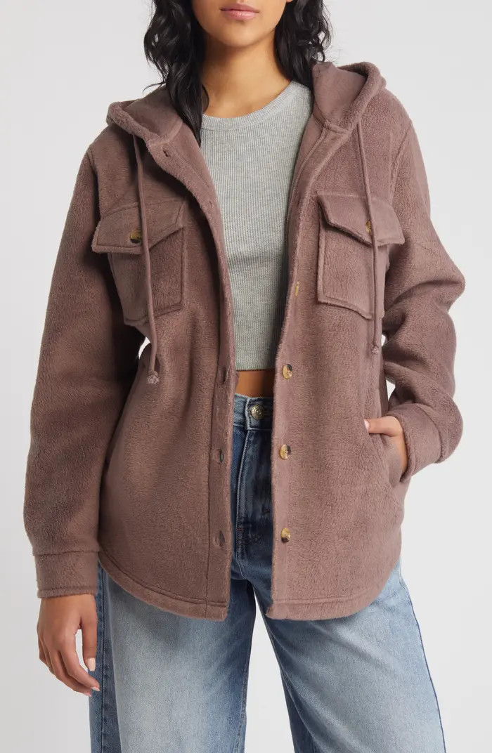 Thread & Supply Hooded Fleece Shacket | Nordstrom | Nordstrom