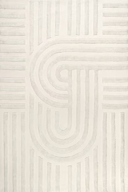 Ivory Downtown Textured 9' x 12' Area Rug | Rugs USA