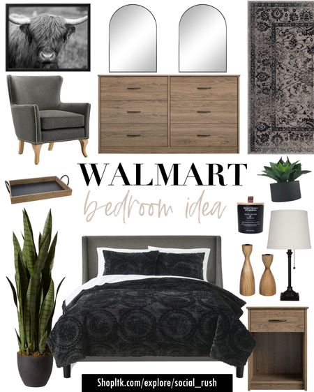 Walmart Bedroom Idea, Bedroom Inspo, Bedroom Furniture, Bedroom Set, Bedroom Decor, Bedroom Goals, Bedroom Wall Art, Nightstand, Dresser, Abstract Rug, Bedroom Comforter, Accent Chair, Walmart Home Decor

#LTKhome