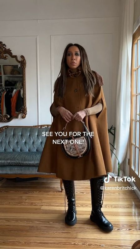 How to style coats that are capes. The knee high boots make the look IMHO 🤎

#LTKSeasonal #LTKHoliday #LTKGiftGuide
