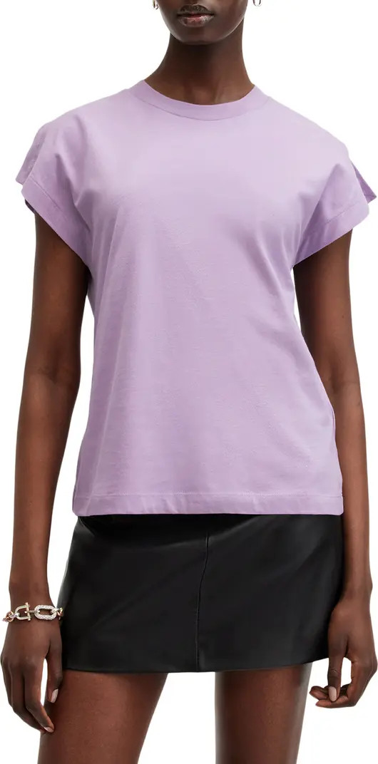AllSaints Rue Slit Sleeve Cotton T-Shirt | Nordstrom | Nordstrom