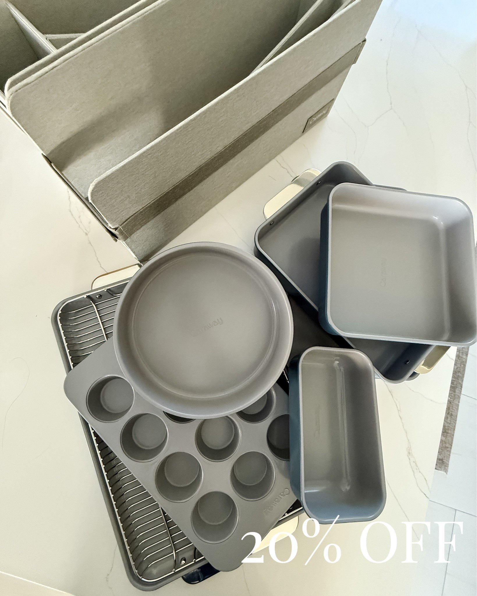 Our Caraway Ceramic Bakeware Set comes in this handy organizing tray and are naturally non-stick, non-toxic and easy to clean.  Grab them for Prime Big Deal Days for 20% off.  

 #LTKmomlife #LTKfoodie #LTKHome
