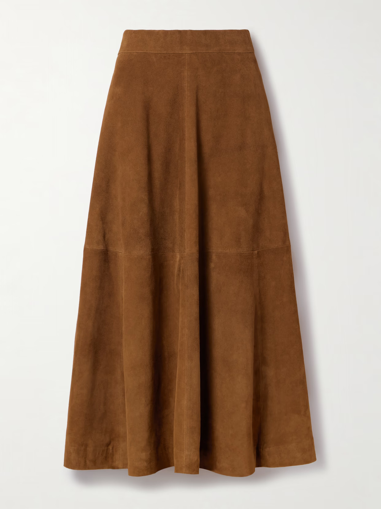 RÓHE - Suede Midi Skirt - Brown | NET-A-PORTER (US)