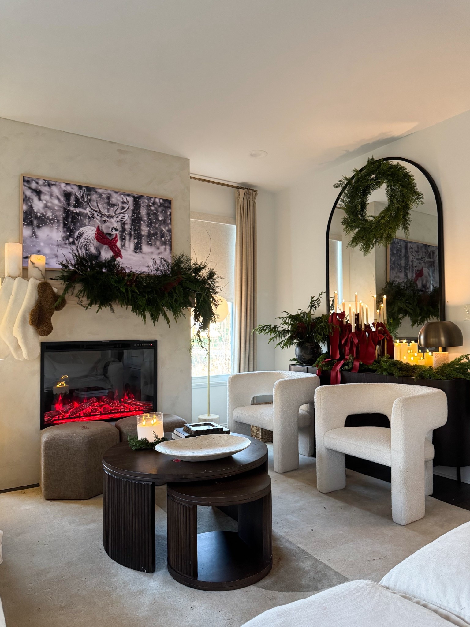 warm modern christmas decor 
luxe greenery

#LTKHoliday #LTKHome