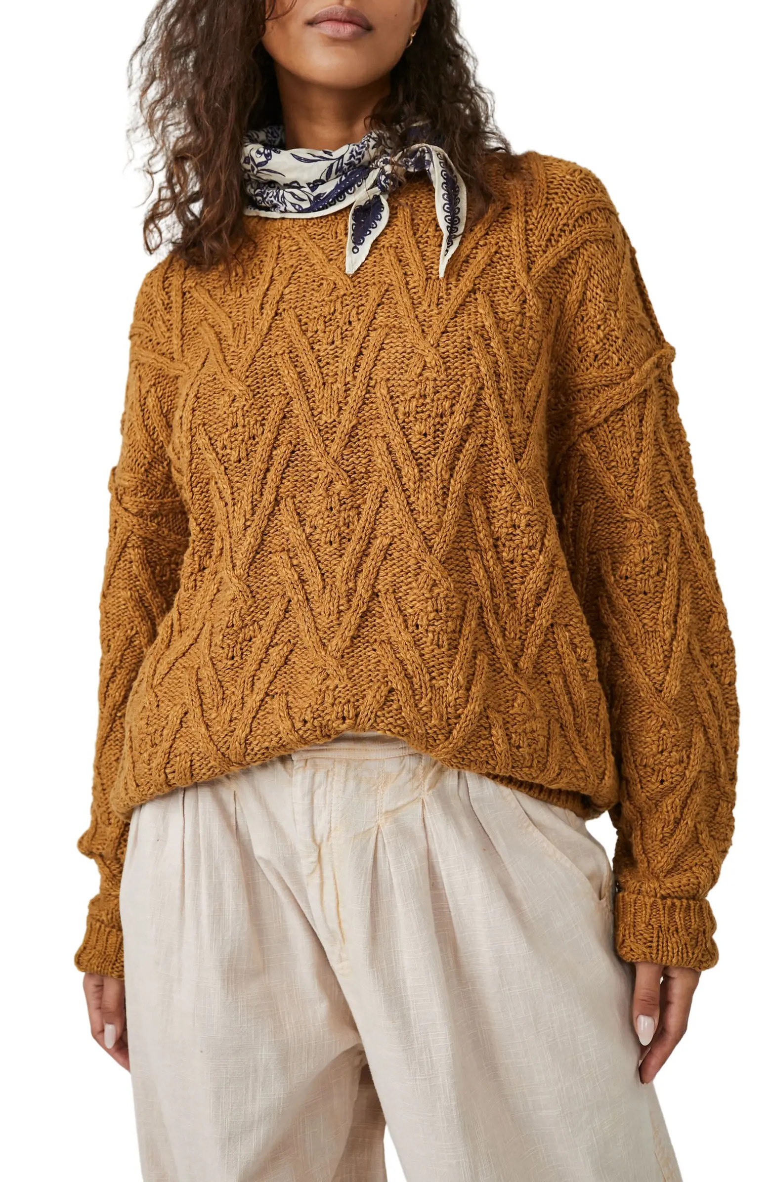 Isla Cable Stitch Tunic Sweater | Nordstrom