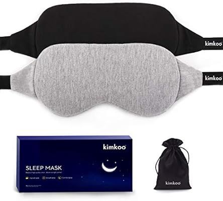 Kimkoo Cotton Sleep Mask-Sleeping Mask Blocking Out Light Perfectly for Women and Men, Soft and C... | Amazon (US)
