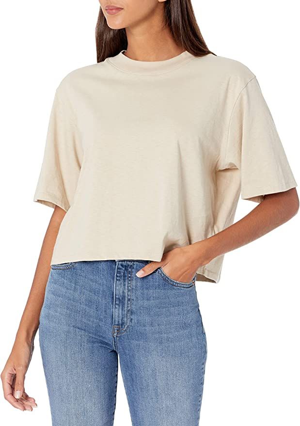 The Drop Women's Sydney Short-sleeve Cropped Crew Neck T-shirt | Amazon (US)