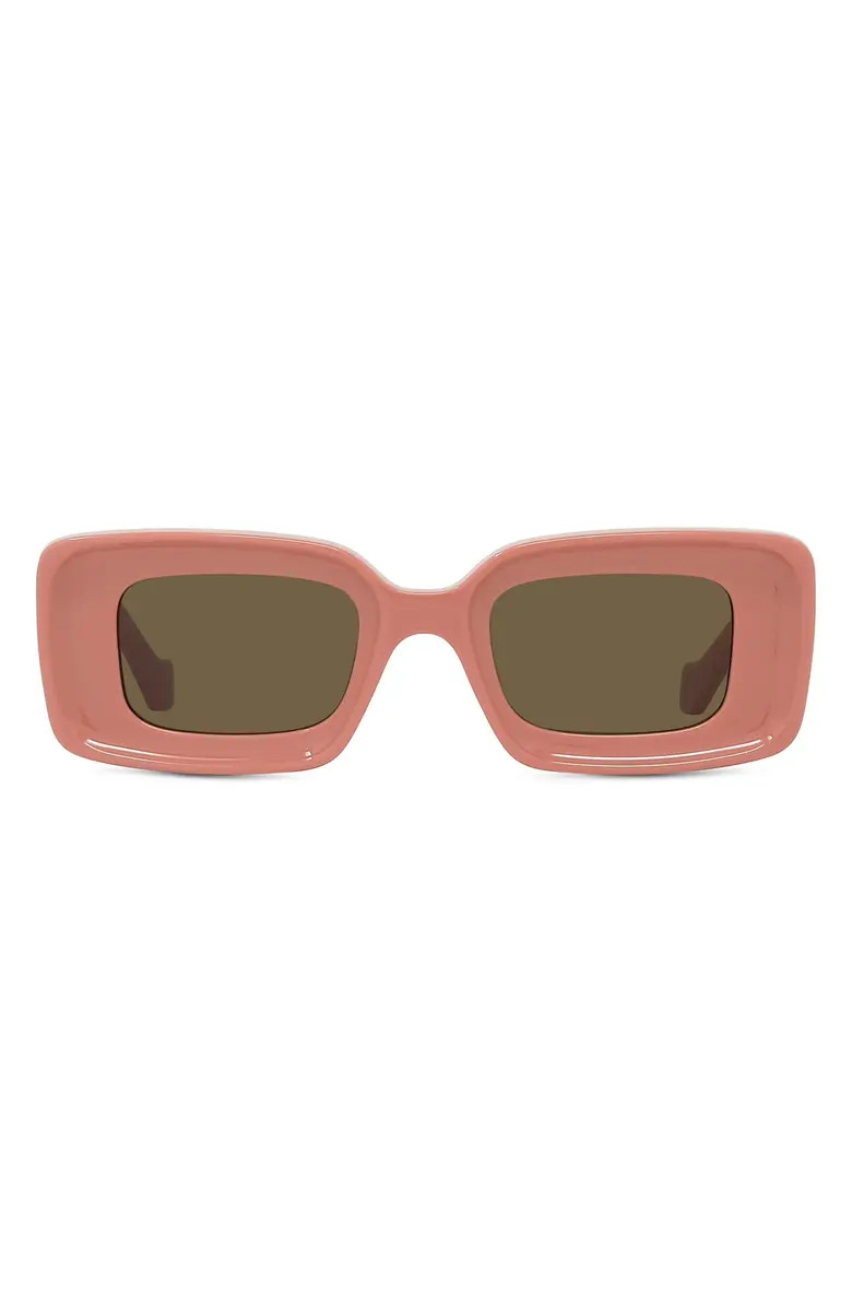 Chunky Anagram 46mm Rectangular Sunglasses | Nordstrom