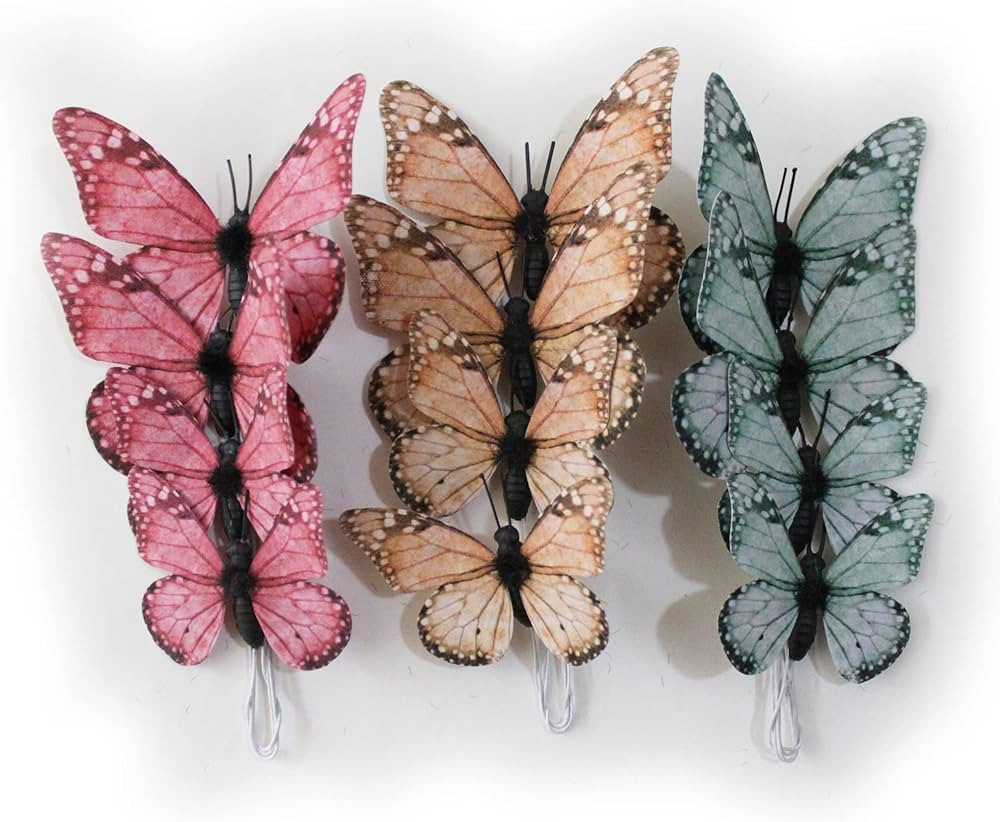 ConetoRosa Butterfly Wall Decor 12PCS 2Sizes, 3D Butterfly Decor Fake Butterfly Wall Butterfly De... | Amazon (US)