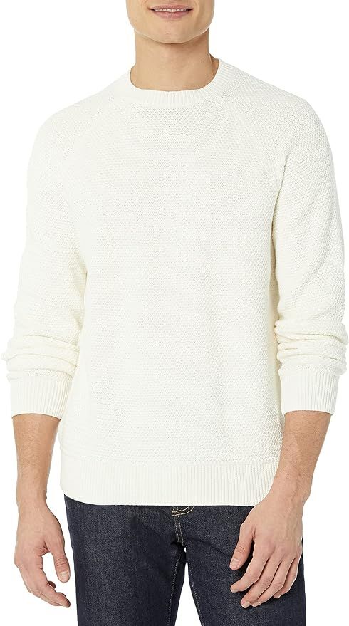 Amazon Essentials Men's Oversized-Fit Textured Cotton Crewneck Sweater | Amazon (US)