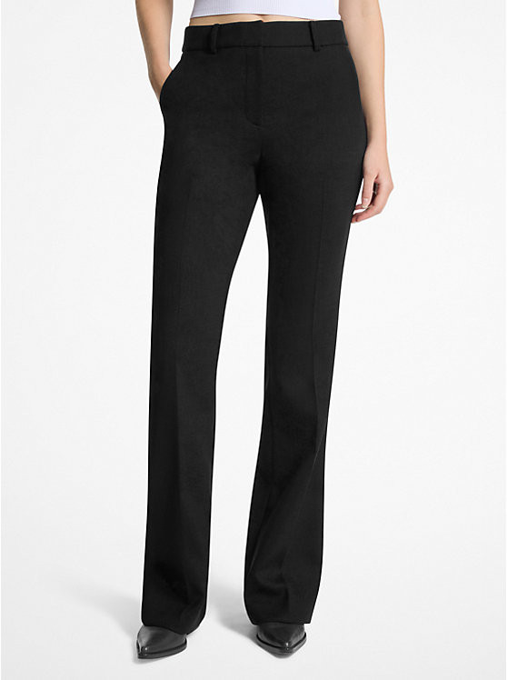 Bootcut Stretch Wool Blend Pants | Michael Kors US