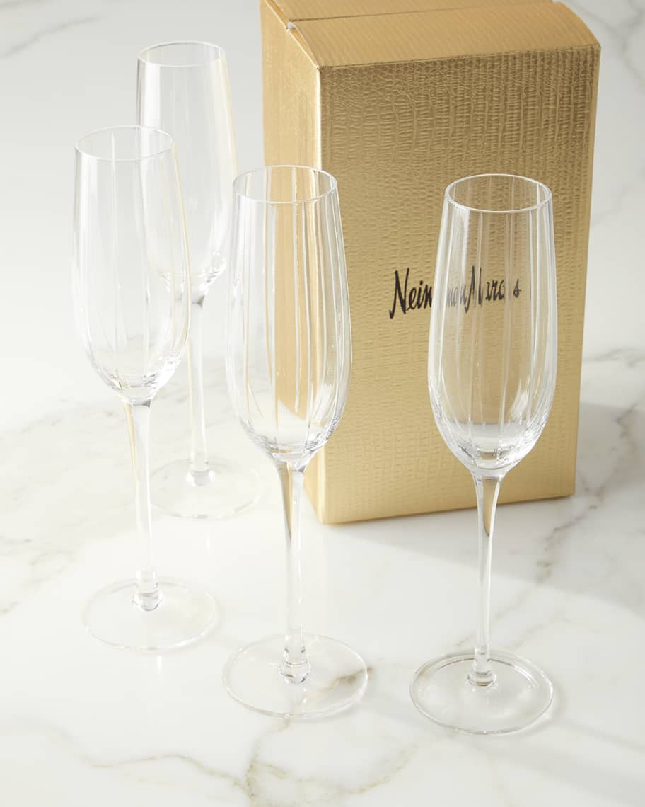 Neiman Marcus Cut Champagne Flutes, Set of 4 | Neiman Marcus