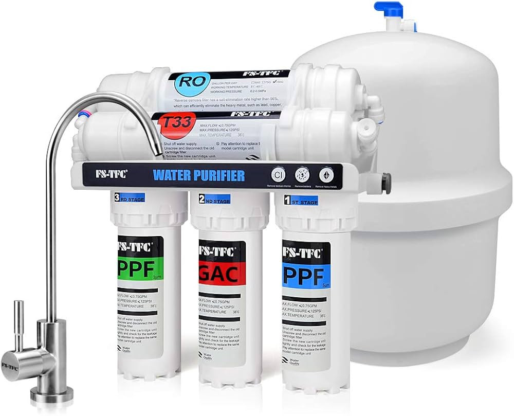 FS-TFC 5-Stage Reverse Osmosis Water Filtration System 100GPD Fast Flow Plus Extra 4 Filter for F... | Amazon (US)
