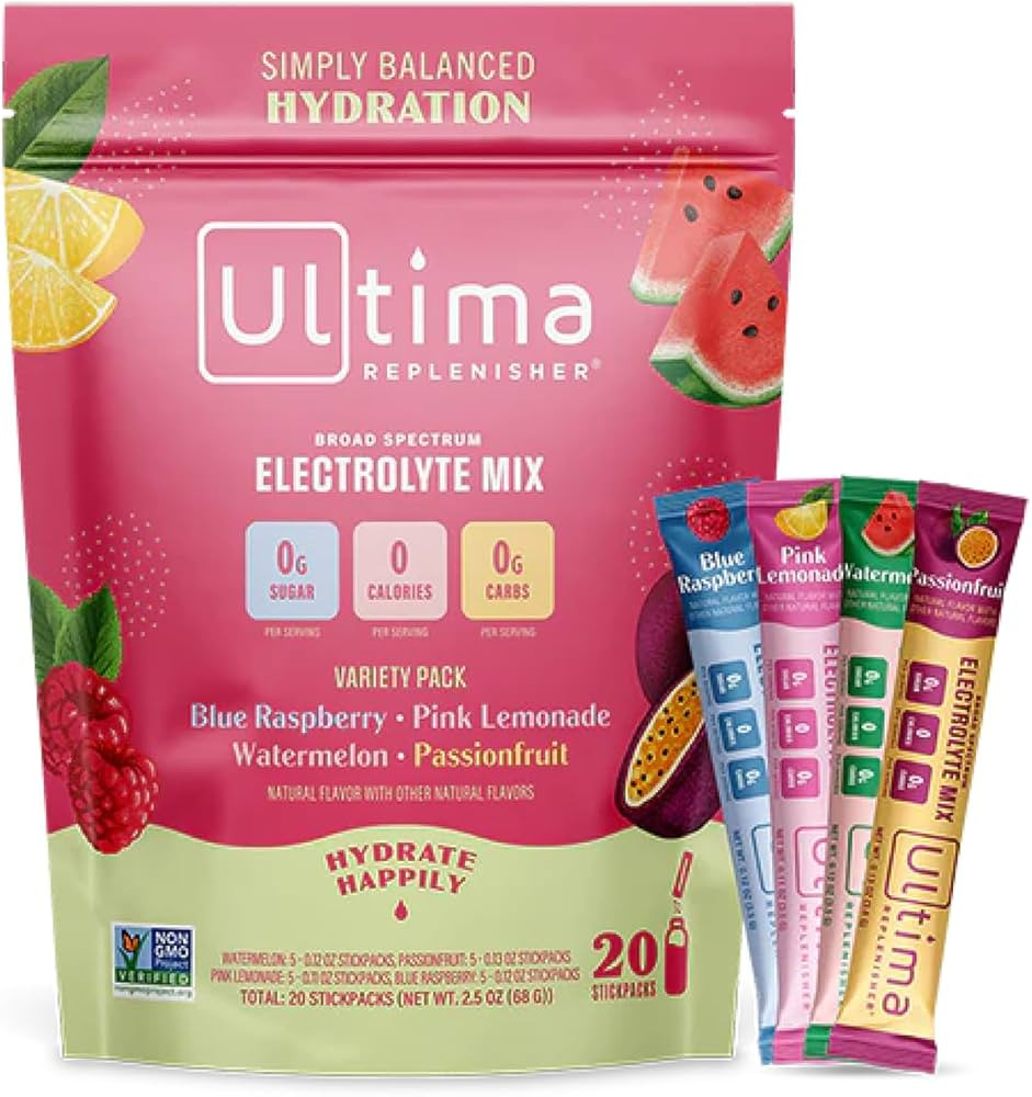 Ultima Replenisher Daily Electrolyte Drink Mix – Tropical Variety, 20 Stickpacks – Hydration ... | Amazon (US)