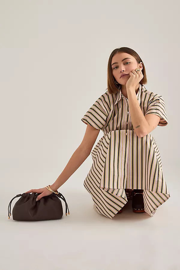 Leather Drawstring Clutch Bag | Anthropologie (UK)