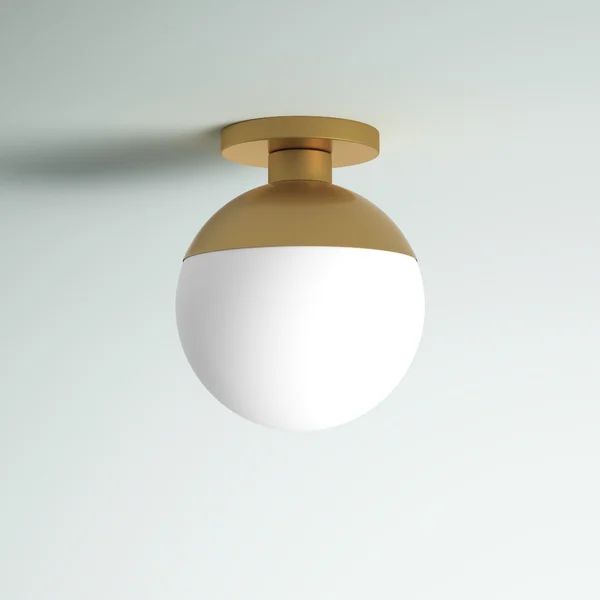 Yearby 1 - Light Simple Globe Semi Flush Mount | Wayfair North America
