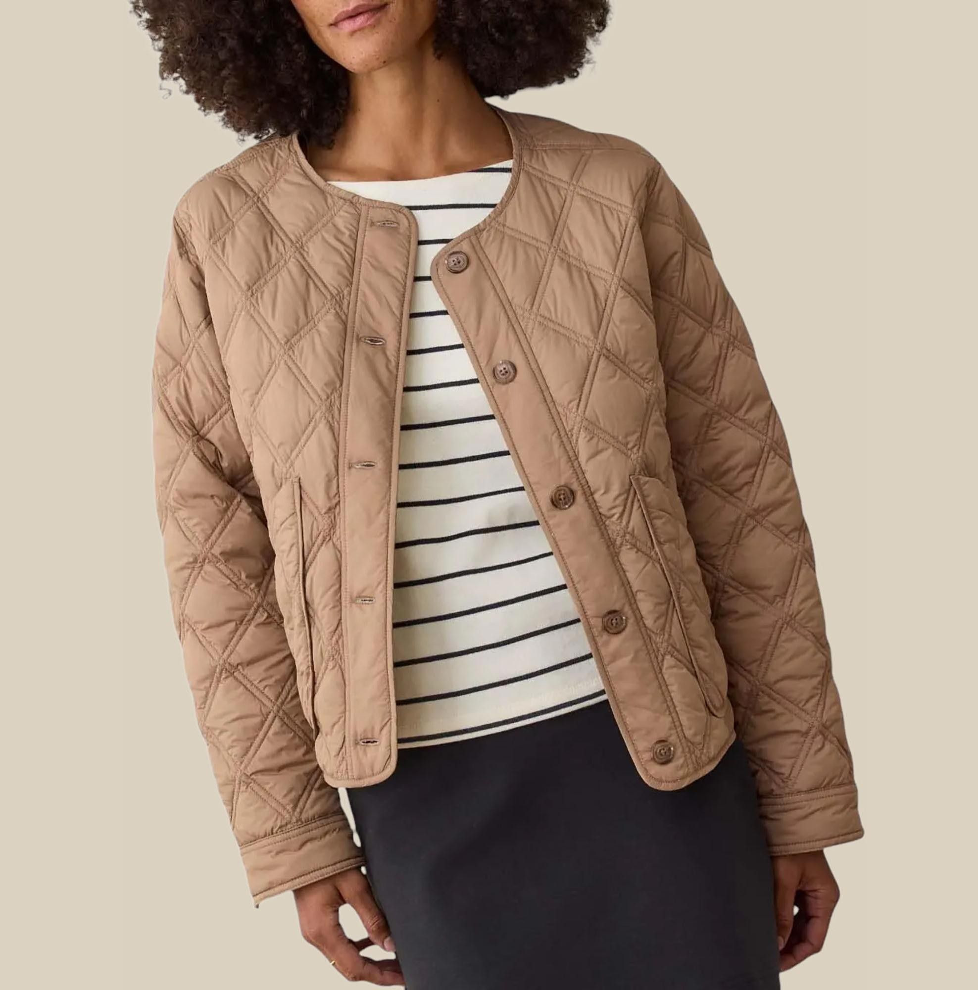 Marine Layer Women's Marina Quilted Liner Jacket, Medium, Caramel | DICK'S Sporting Goods