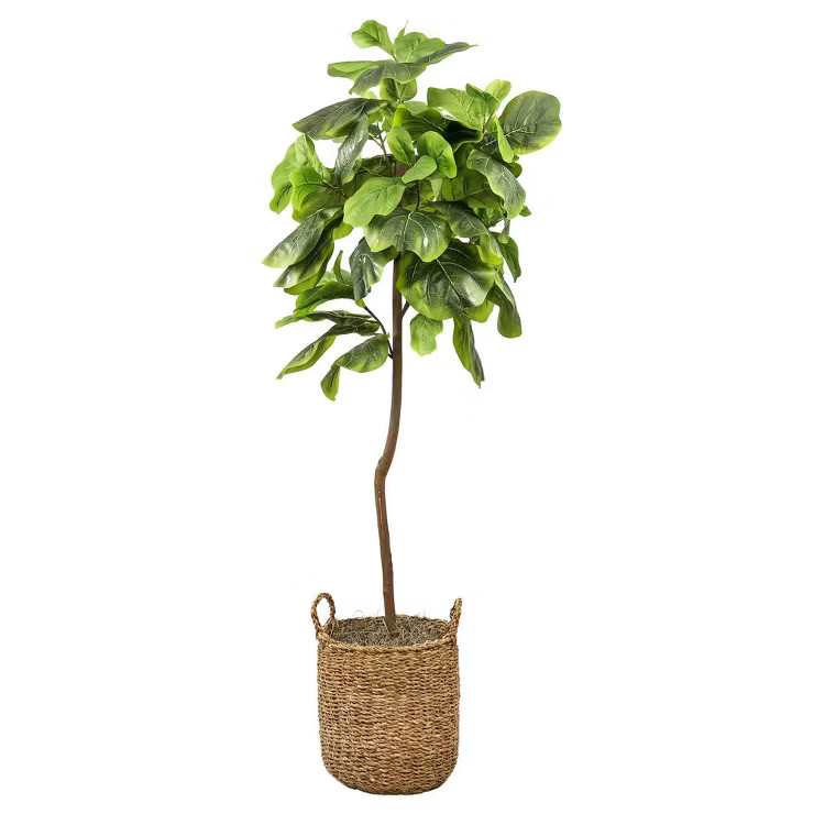 5' Artificial Fig Tree in Natural Basket - LCG Florals | Target