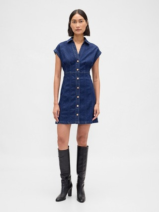 Denim Seamed Mini Dress | Gap (US)