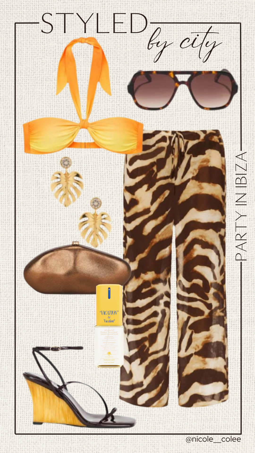 Party in Ibiza 🐆

Bold prints, statement earrings, sky-high wedges, and just the right amount of drama. This edit is made for rooftop cocktails, dancing until sunset, and nights you'll never forget.

Shop my Ibiza-inspired favorites in LTK. ✨

#IbizaStyle #VacationFashion #LTKStyle #NicoleColeeStyle #ResortWear 

 #LTKdayinmylife #LTKgrwm #LTKootd