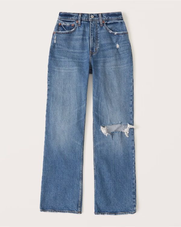 Curve Love High Rise 90s Relaxed Jeans | Abercrombie & Fitch (US)
