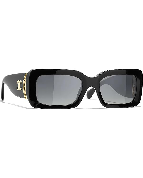 Retro Rectangle Sunglasses for Women Men Thick Black Frame Gradient Lens | Vintage thick rectangl... | Amazon (US)
