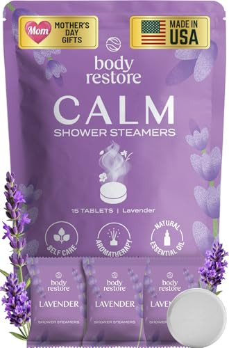 Body Restore Shower Steamers Aromatherapy 15 Pack – Mothers Day Gifts for Mom, Spa Gifts for Women, Relaxation Stress Relief Self Care – Premium Lavender Essential Oil Tablets | Amazon (US)