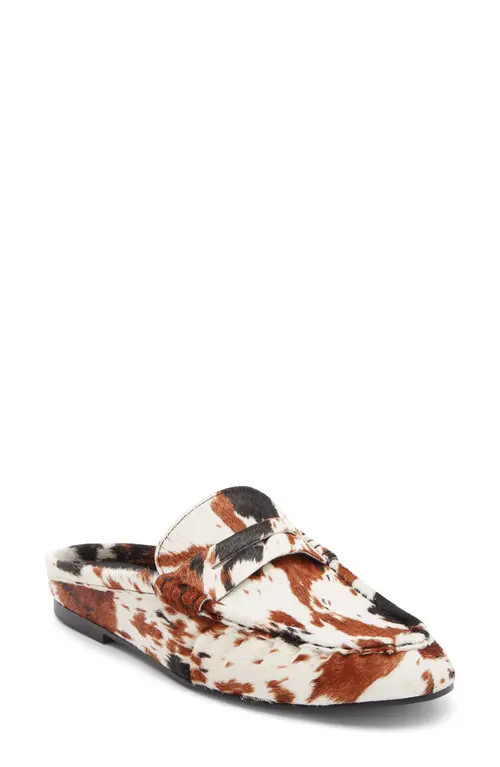 Steve Madden Rafe Genuine Calf Hair Loafer Mule in Cow at Nordstrom, Size 5.5 | Nordstrom